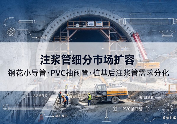颍泉注浆管细分市场扩容，隧道钢花小导管、PVC 袖阀管、桩基后注浆管需求分化
